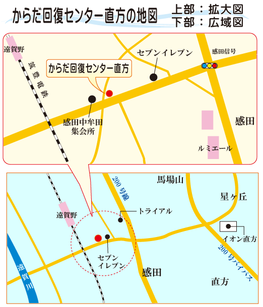 からだ回復センター直方の地図